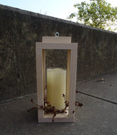 Wooden Lantern Decoration Unfinished Natural Wood Candle Lantern Table Top Centerpiece Accessories For Wedding Holiday Gathering Or Gifts - Heartfelt Giver