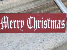 Load image into Gallery viewer, Merry Christmas Wood Vinyl Old Fashion Signs Rustic Red Decor Holiday Decor  Seasons Greetings Wall Plaque Wall Sign Family Porch Decor - Heartfelt Giver