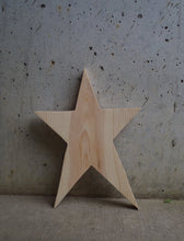Load image into Gallery viewer, Star Unfinished Wood Shape Cutouts Primitive Wood Star Rustic Farmhouse Decor Blank Wood Sign Decor Craft Supplies Home Wooden Door Plaque - Heartfelt Giver