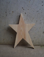 Load image into Gallery viewer, Star Unfinished Wood Shape Cutouts Primitive Wood Star Rustic Farmhouse Decor Blank Wood Sign Decor Craft Supplies Home Wooden Door Plaque - Heartfelt Giver