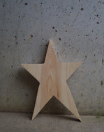 Star Unfinished Wood Shape Cutouts Primitive Wood Star Rustic Farmhouse Decor Blank Wood Sign Decor Craft Supplies Home Wooden Door Plaque - Heartfelt Giver