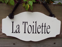 Load image into Gallery viewer, La Toilette Wood Vinyl Sign French Cottage Style Bathroom Sign Decor - Heartfelt Giver