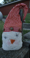 Snowman Primitive Plush With Rusty Bells Rustic Wreath Decor Centerpiece Decor Door Swag Attachment Christmas Crafts Supplies Embellishment - Heartfelt Giver
