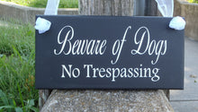 Load image into Gallery viewer, No Trespassing Dog Sign Wood Vinyl Gate Signs For Fences Outdoor Private Respect Boundaries Keep Out Message For Home Owners And Businesses - Heartfelt Giver