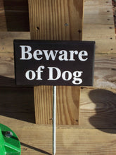 Load image into Gallery viewer, Beware of Dog Wood Vinyl Stake Sign Plaque Outdoor Yard Art Garden Landscape Home Decor Dog Lover Gift New Dog Puppy Dog Signs For Home Pet - Heartfelt Giver