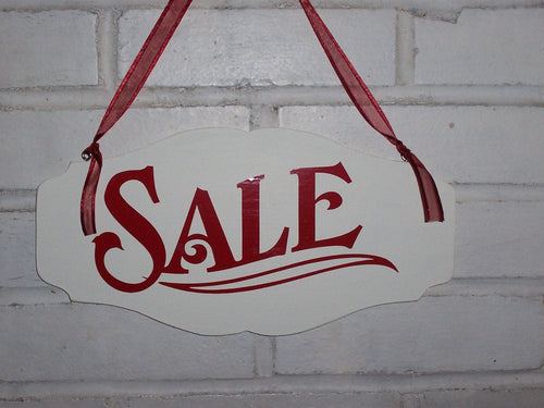 Sale Signs Wood Vinyl Signage Retail Signs For Boutiques And Businesses To Display In Windows Doors or Inside Store Shops To Showcase Items - Heartfelt Giver