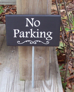 No Parking Wood Vinyl Stake Yard Sign Private Outdoor Sign Garage Sign Driveway Sign Custom Sign Solutions For House Sign New Home Gift Sign - Heartfelt Giver