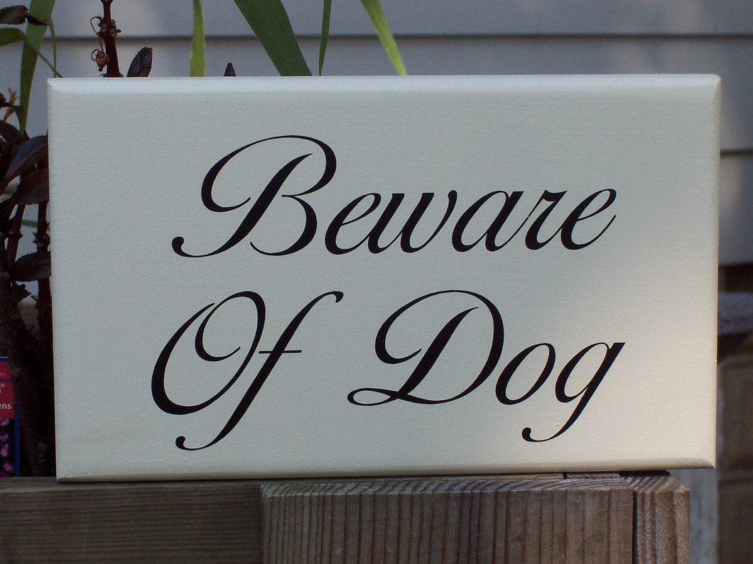 Beware of Dog Wood Vinyl Sign Pet Supplies For Home Decor Outdoor Garden Gate Fence Sign Porch Signs Farmhouse Dogs Security Door Hanger Art - Heartfelt Giver