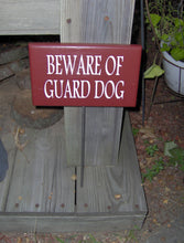 Load image into Gallery viewer, Dog Lover Giver Beware of Guard Dog Pet Wood Sign Vinyl Stake Outdoor Yard Art Yard Sign Pet Sign Dog Sign Dog Decor Pet Supplies Home Sign - Heartfelt Giver
