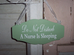 Nurse Sleeping Sign Do Not Disturb Door Decor