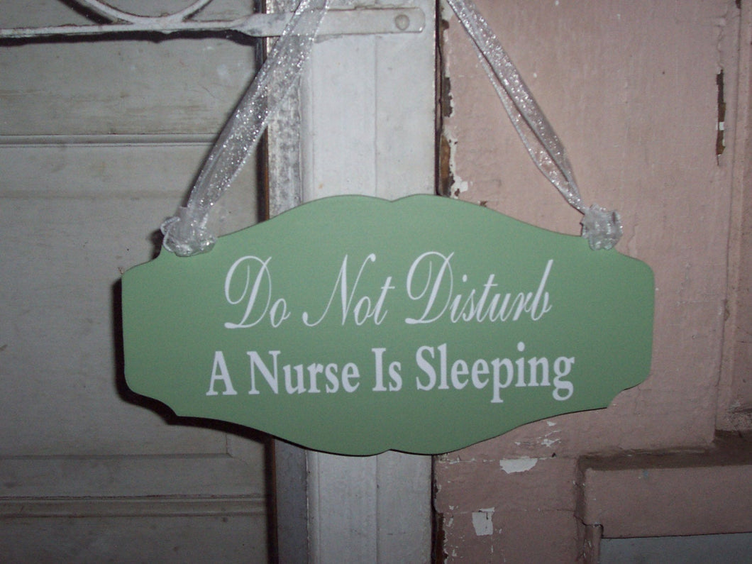 Nurse Sleeping Sign Do Not Disturb Door Decor