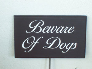 Beware of Dogs Wood Vinyl Yard Stake Sign Dog Signs Pet Supplies Pet Lover Porch Sign Outdoor Sign Garden Sign Home Decor Signs Security - Heartfelt Giver