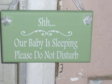 Load image into Gallery viewer, Baby Sleeping Sign Do Not Disturb Wood Vinyl Sign Baby Shower Gift New Mom To Be Front Door Decor Kids Room Sign Nursery Decor Door Sign Art - Heartfelt Giver