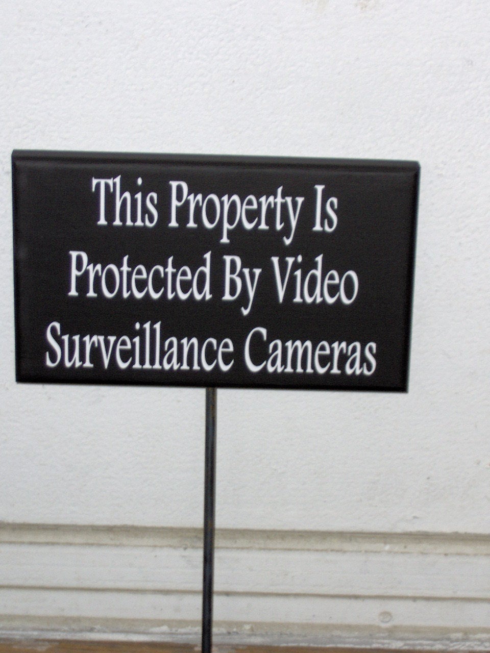 Property Protected Video Surveillance Cameras Wood Vinyl Stake Sign Warning Security Do Not Disturb Outdoor Signs Garden Yard Art Porch Sign - Heartfelt Giver