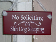 No Soliciting Dog Sleeping Sign