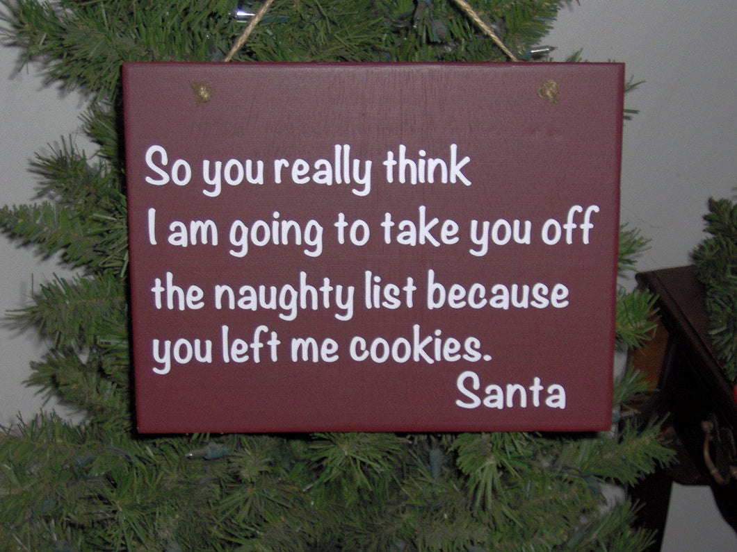 Naughty List Letter From Santa Wood Vinyl Sign Chrismas Holiday Season Greeting Home Decor Porch Sign Ornament Red Santa Naughty Nice Sign - Heartfelt Giver