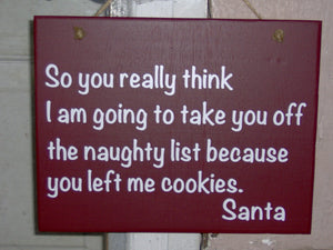 Naughty List Letter From Santa Wood Vinyl Sign Chrismas Holiday Season Greeting Home Decor Porch Sign Ornament Red Santa Naughty Nice Sign - Heartfelt Giver