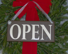 Load image into Gallery viewer, Open Closed Signs for businesses.  Let customers know that you are open before they reach the door.  Perfect purchase for a new business or as a gift for a grand opening. 