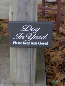 Dog In Yard Please Keep Gate Closed Wood Vinyl Sign Rod Stake Yard Garden Fence Planter Beware Notice Security Decor Art For Home Landscape - Heartfelt Giver