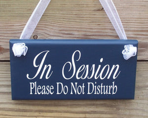 Office In Session Sign Please Do Not Disturb Wood Business Signage Door Decor - Heartfelt Giver