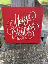 Load image into Gallery viewer, Merry Christmas Block Sign for Interior or Exterior Decor - Heartfelt Giver