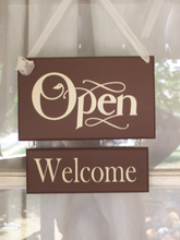 Load image into Gallery viewer, Open Closed Two Tier Reversible Sign for Businesses - Heartfelt Giver