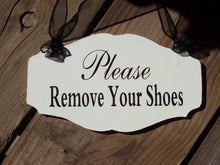 Load image into Gallery viewer, Entry Door Plaque Please Remove Shoes Wooden Sign - Heartfelt Giver