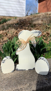 Spring Tabletop Decor Bunny Rabbit and Eggs Table Sitters Set by Heartfelt Giver - Heartfelt Giver