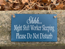 Load image into Gallery viewer, Night Shift Worker Sleeping Do Not Disturb Door Sign by Heartfelt Giver - Heartfelt Giver