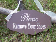 Load image into Gallery viewer, Entry Door Plaque Please Remove Shoes Wooden Sign - Heartfelt Giver