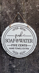 Wall hanging for bathroom Fresh Soap and Water 