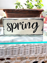 Load image into Gallery viewer, Spring Wood Block Sign for Home Distressed Decor Accent - Heartfelt Giver