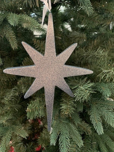 Sparkle Christmas Star Wooden Tree Ornament Natural Handmade Gift - Heartfelt Giver