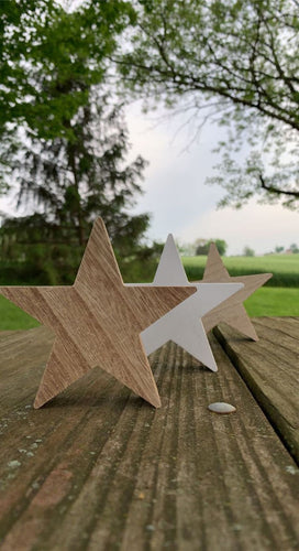 Stars Wooden Decorative Table or Tier Tray Accents for Home or Business - Heartfelt Giver