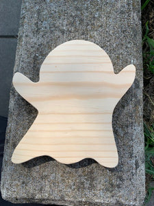 Halloween Ghost Do It Yourself Wooden Cutout Shape for Craft Project - Heartfelt Giver